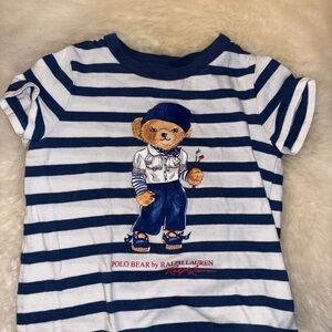 Polo by Ralph Lauren Kids Navy and White Striped Tee
